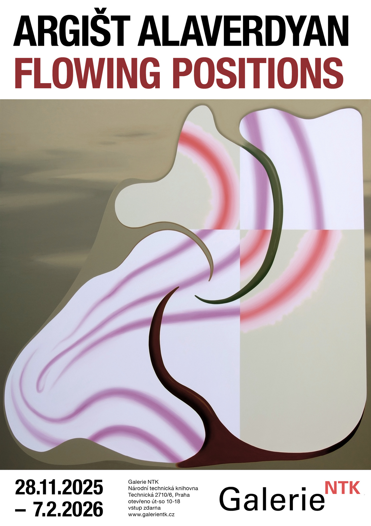 Plakát k výstavě Flowing positions